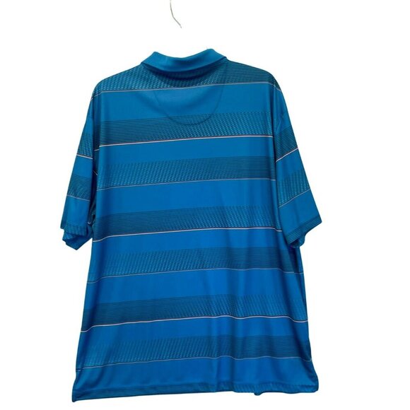 Grand Slam Performance Men's 3-Button Striped Golf Polo Shirt Size XXL in Blue - Picture 8 of 13